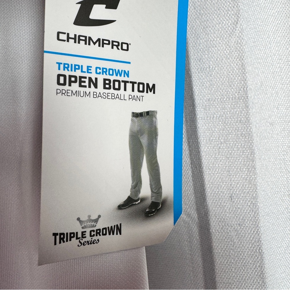 322. Champro Men's White Open Bottom Baseball Pants